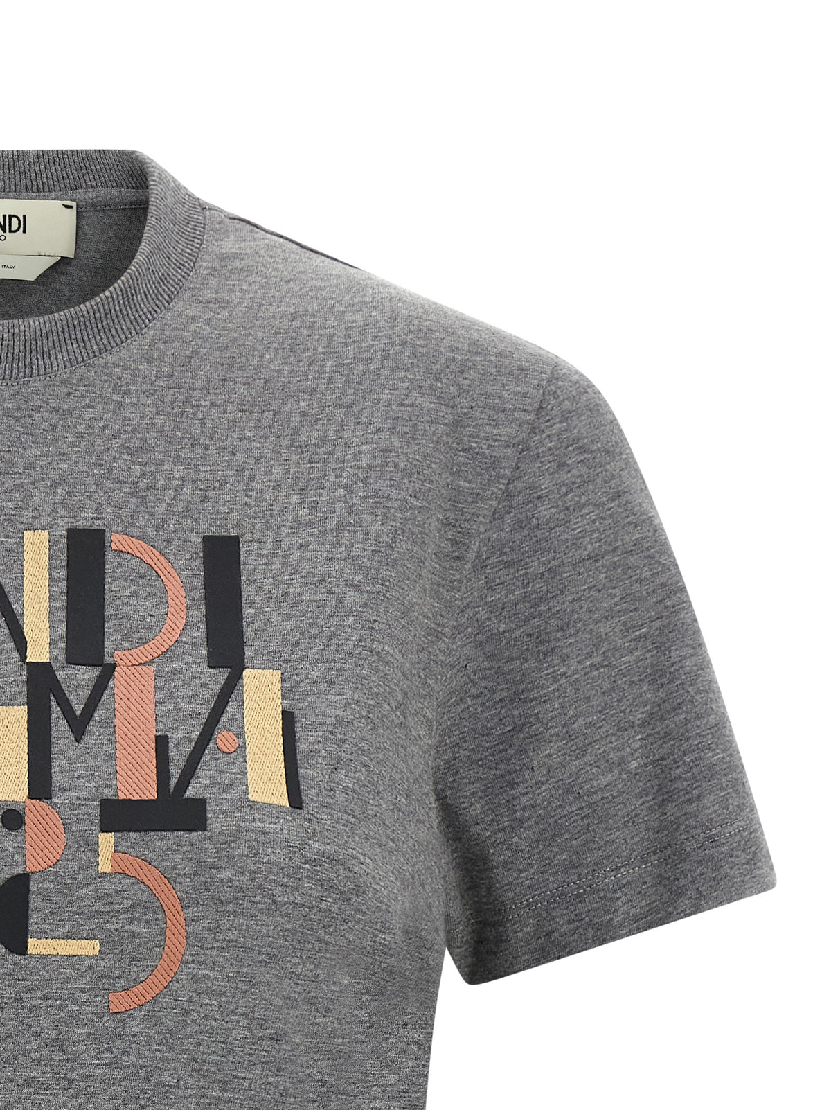 T-shirt en coton gris Fendi