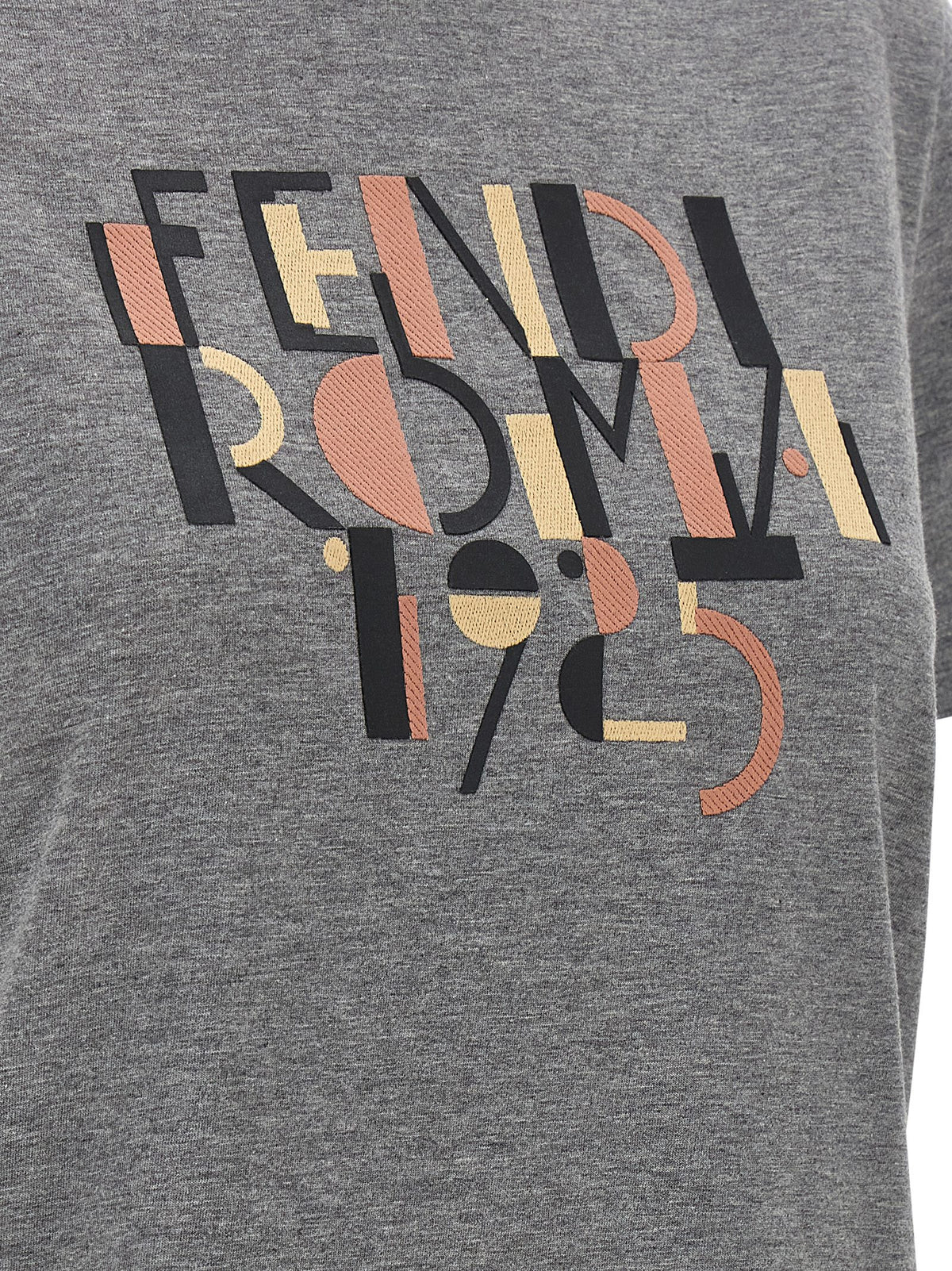 T-shirt en coton gris Fendi