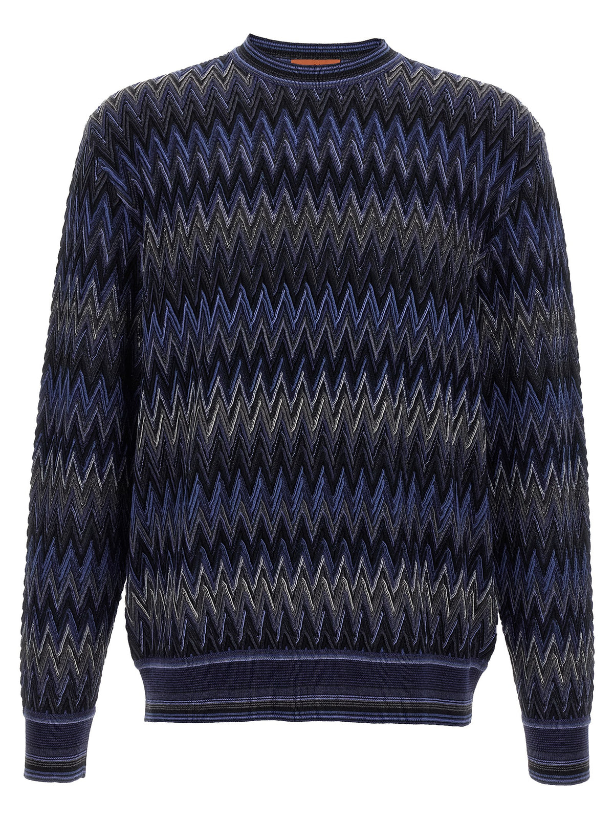 Cardigan en laine bleu Missoni