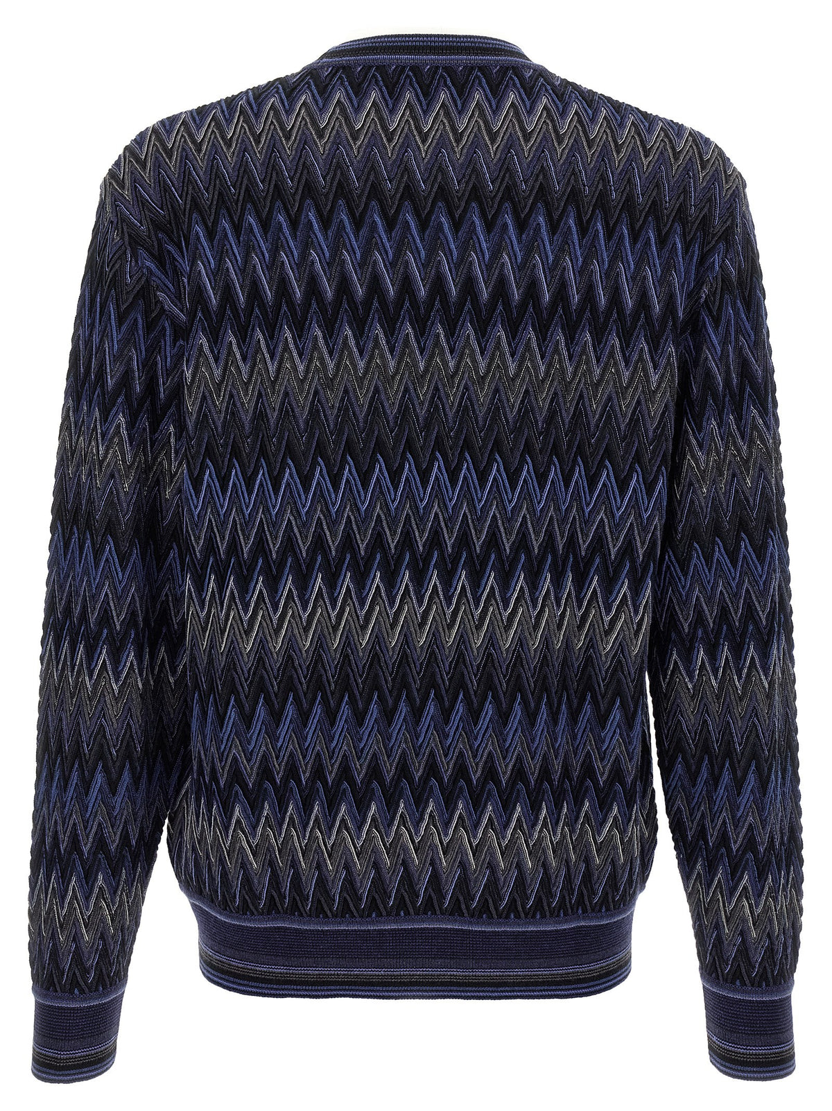 Cardigan en laine bleu Missoni
