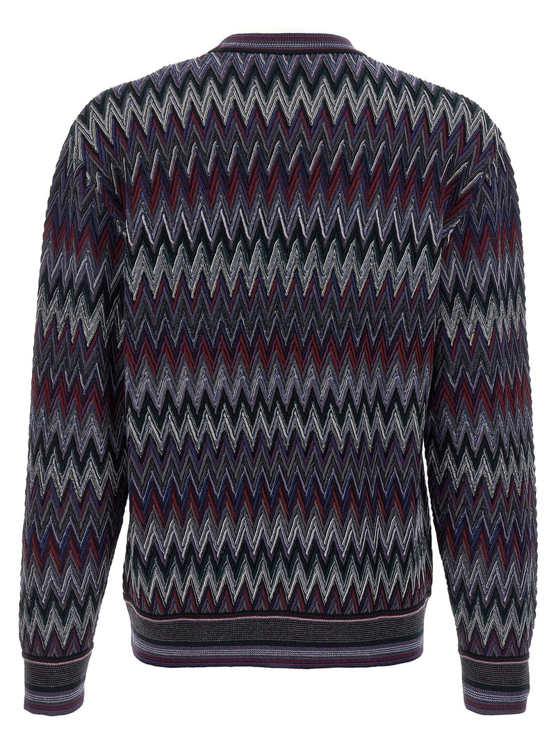 Missoni Blue Wool Cardigan - Stylish Italian Craftsmanship