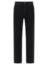 Jean droit en coton noir Saint Laurent