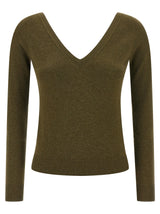 Saint Laurent Bicolor Cashmere Cardigan