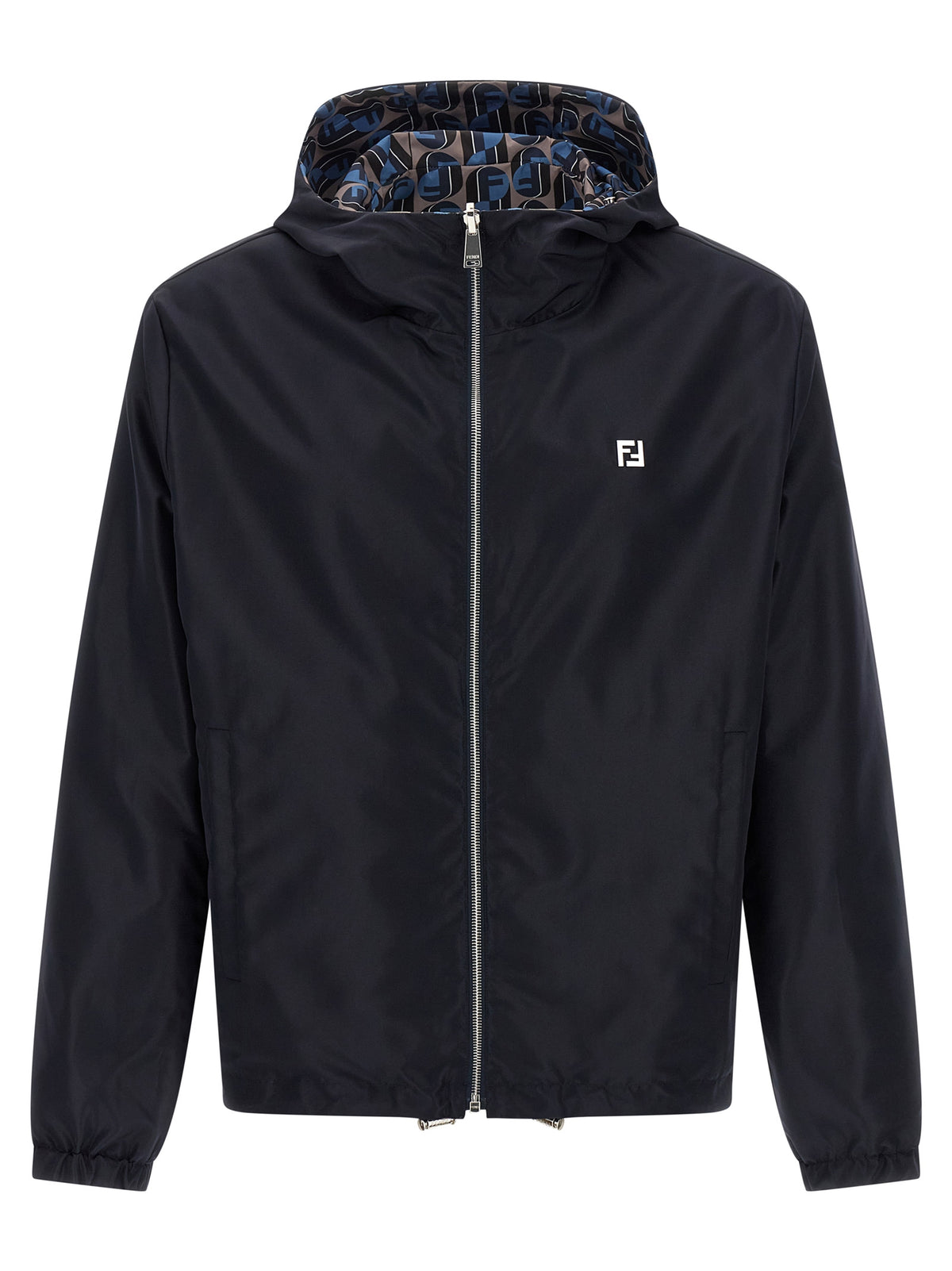 Fendi Blue Polyester Shell Jacket