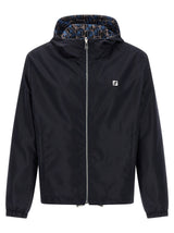 Fendi Blue Polyester Shell Jacket