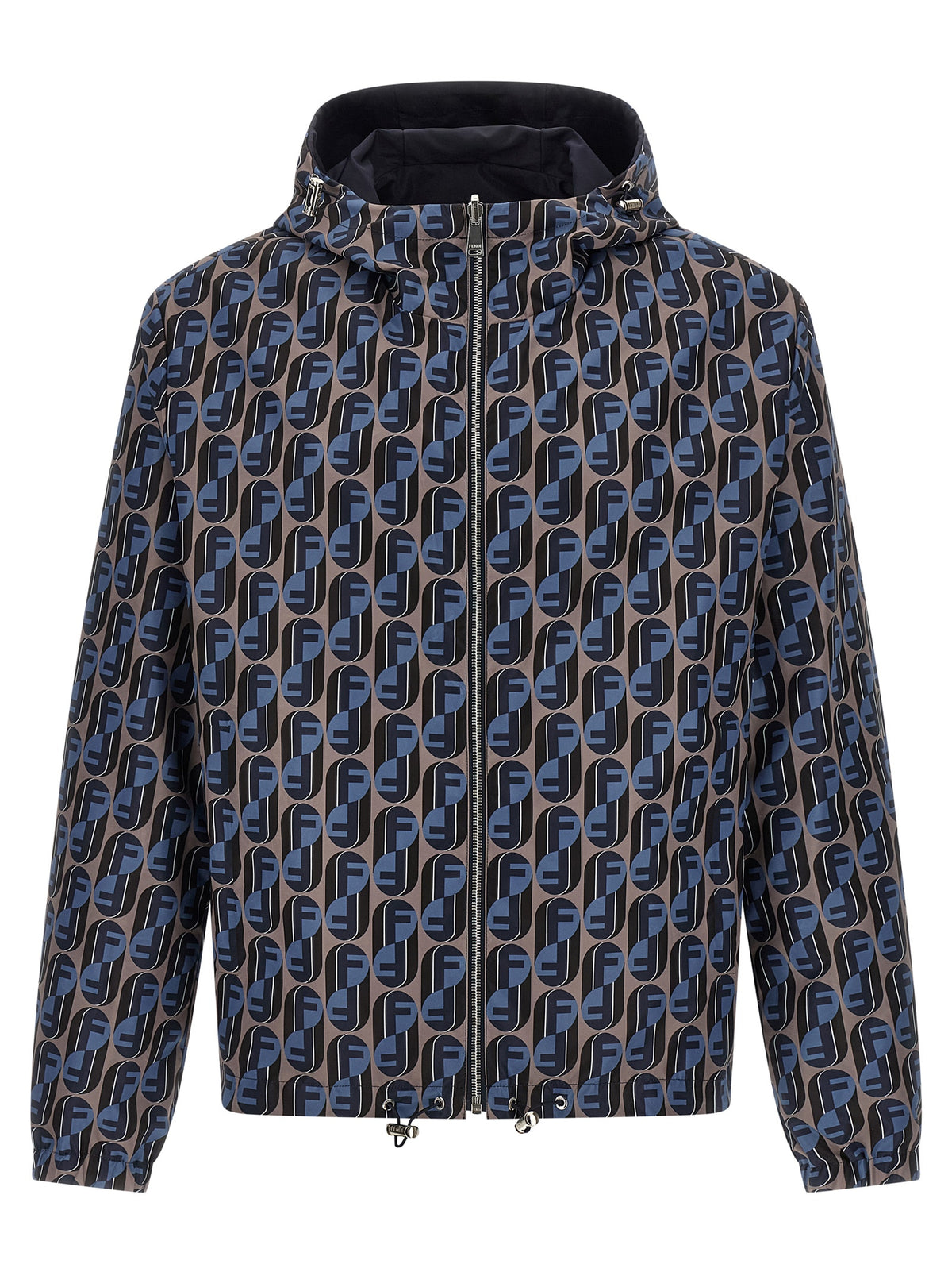 Fendi Blue Polyester Shell Jacket