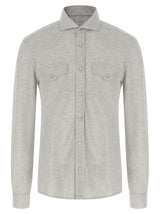 Chemisier Brunello Cucinelli en coton gris