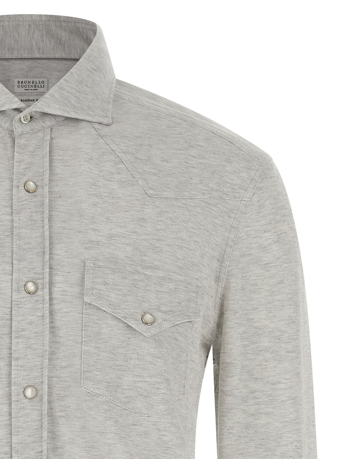 Chemisier Brunello Cucinelli en coton gris