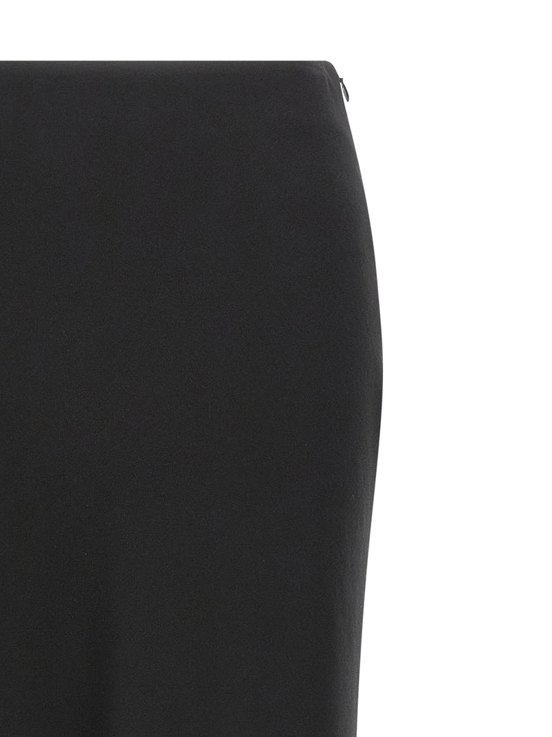 Alessandra Rich Black Virgin Wool Mini Skirt