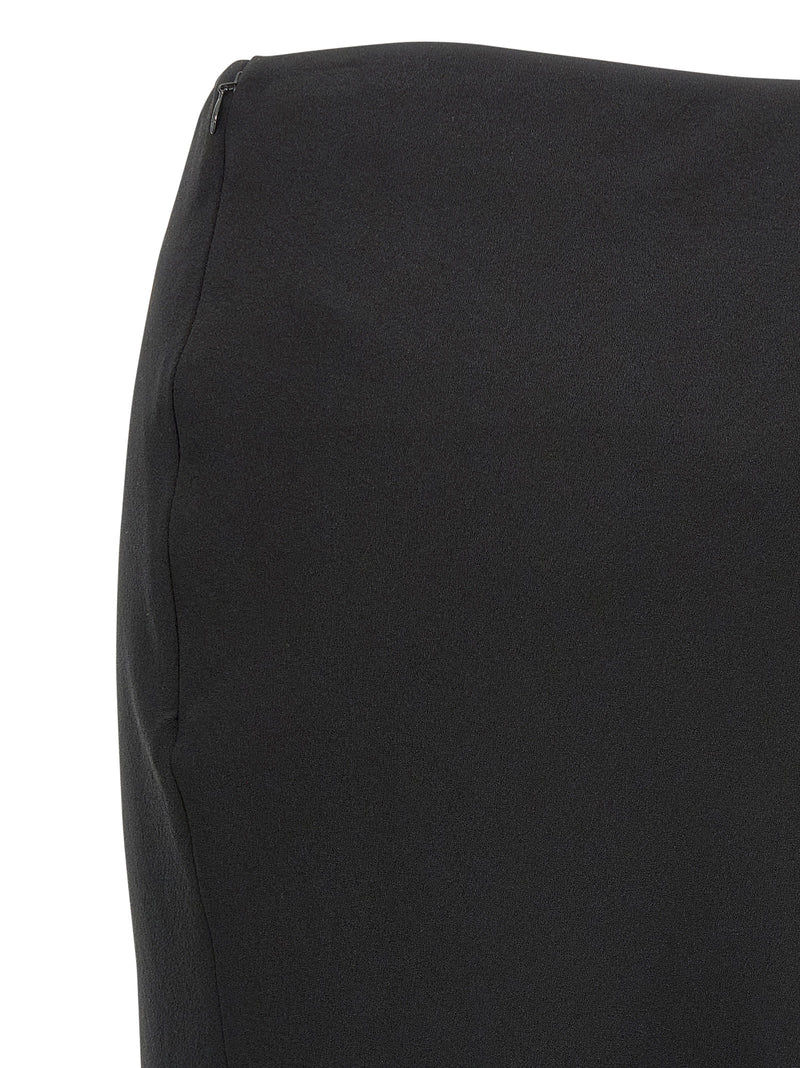 Alessandra Rich Black Virgin Wool Mini Skirt