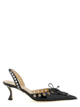 Escarpins MACH & MACH en cuir de veau noir à talon moyen