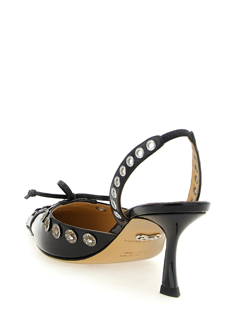 Escarpins MACH & MACH en cuir de veau noir à talon moyen