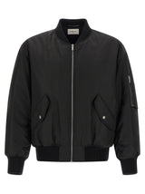 Saint Laurent Black Polyamide Bomber