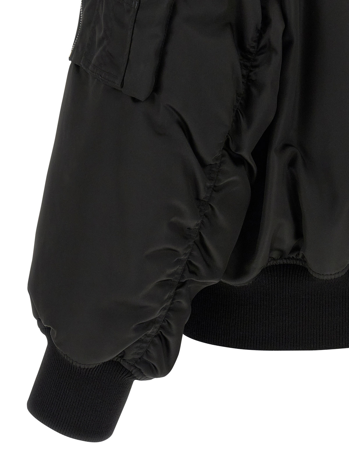Saint Laurent Black Polyamide Bomber