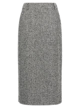 Jupe midi bicolore en laine Ermanno Scervino