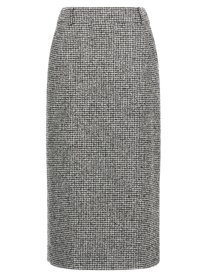 Ermanno Scervino Bicolor Wool Midi Skirt
