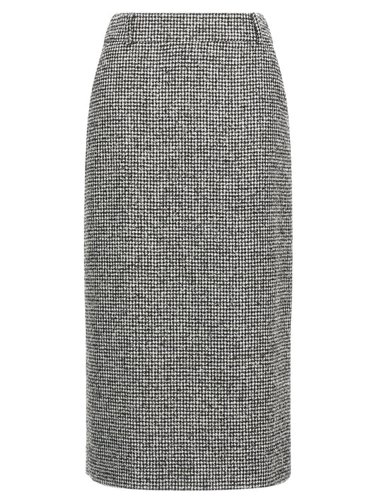 Jupe midi bicolore en laine Ermanno Scervino