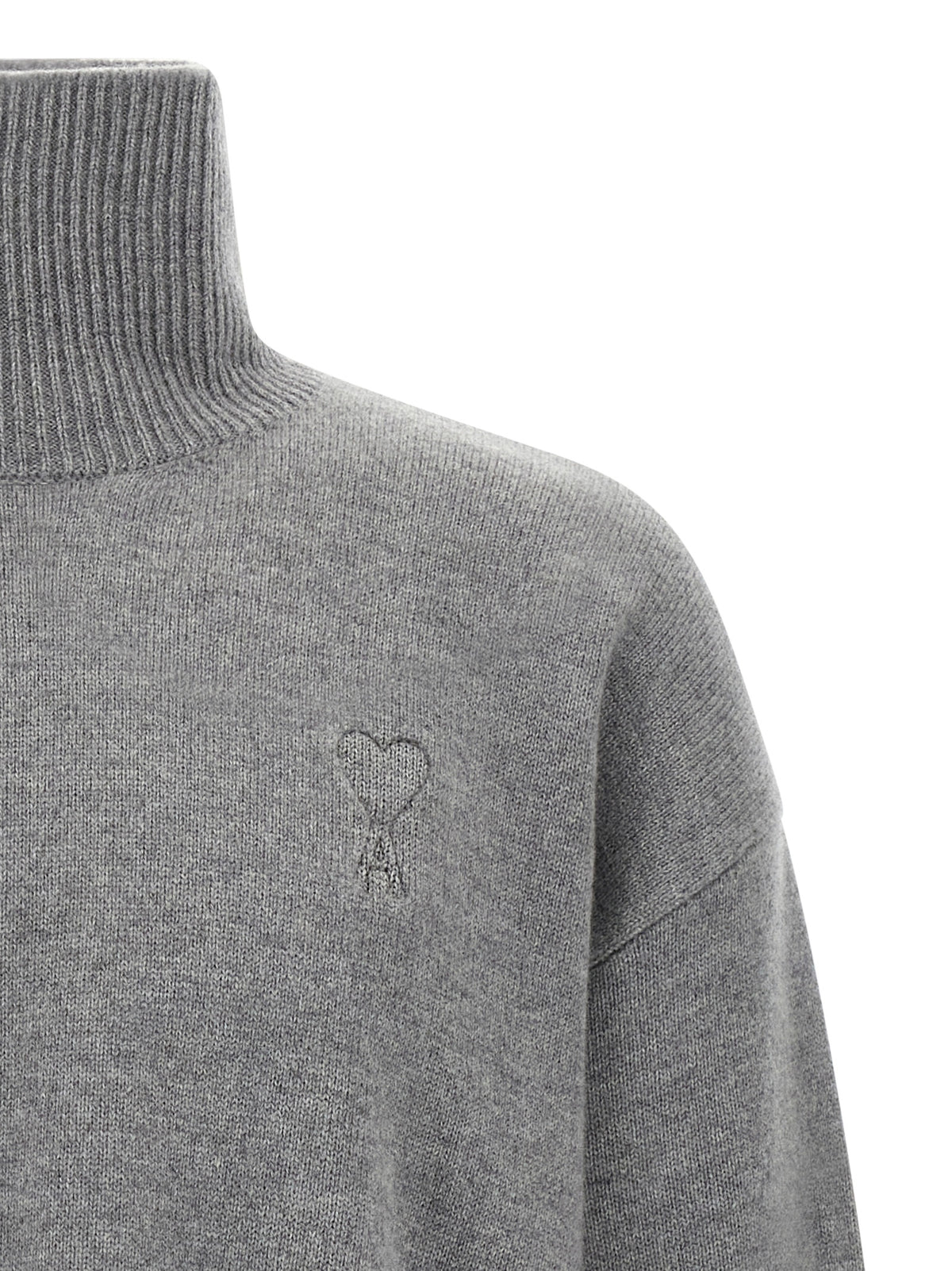 Ami Paris Gray Wool Cardigan