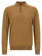 ZANONE Beige Cashmere Polo Shirt
