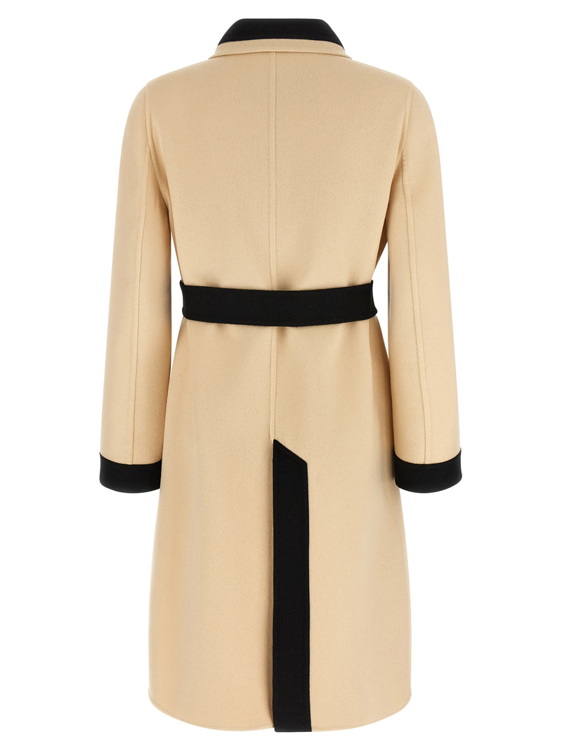 Manteau Valentino Garavani en laine vierge beige