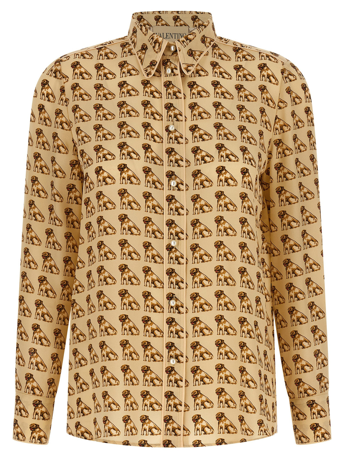 Valentino Garavani Beige Silk Blouse - Chic Elegance