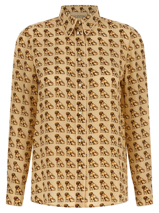 Valentino Garavani Beige Silk Blouse