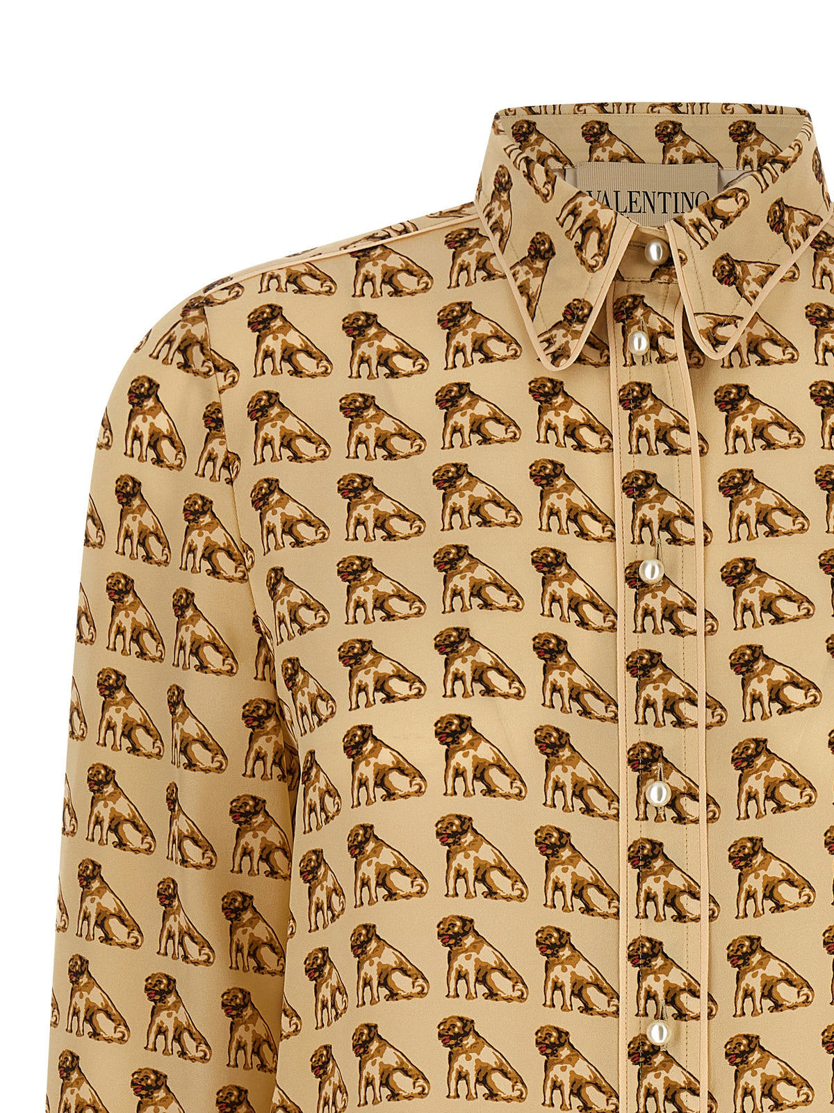 Valentino Garavani Beige Silk Blouse - Chic Elegance