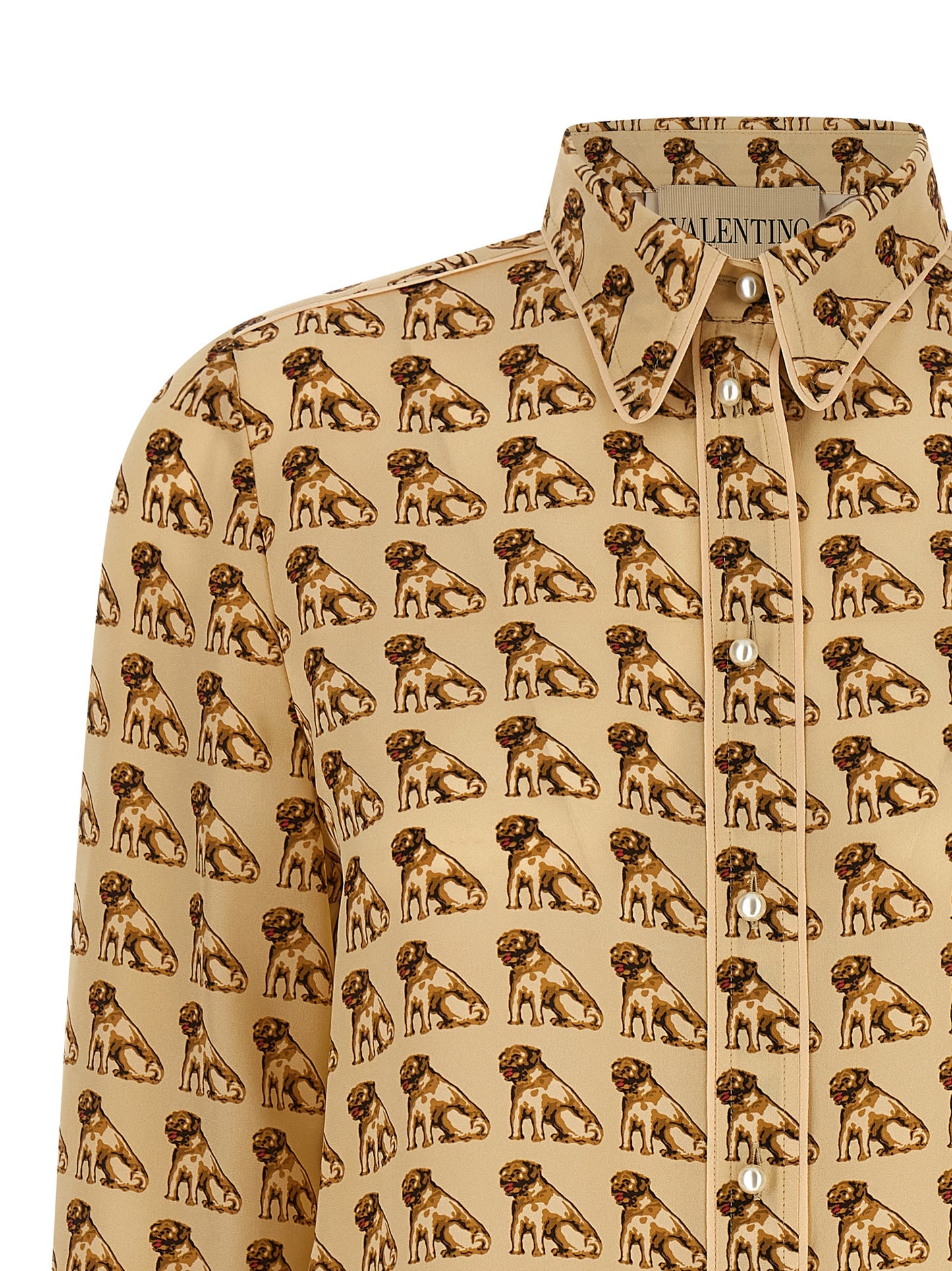 Valentino Garavani Beige Silk Blouse