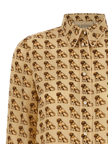 Valentino Garavani Beige Silk Blouse