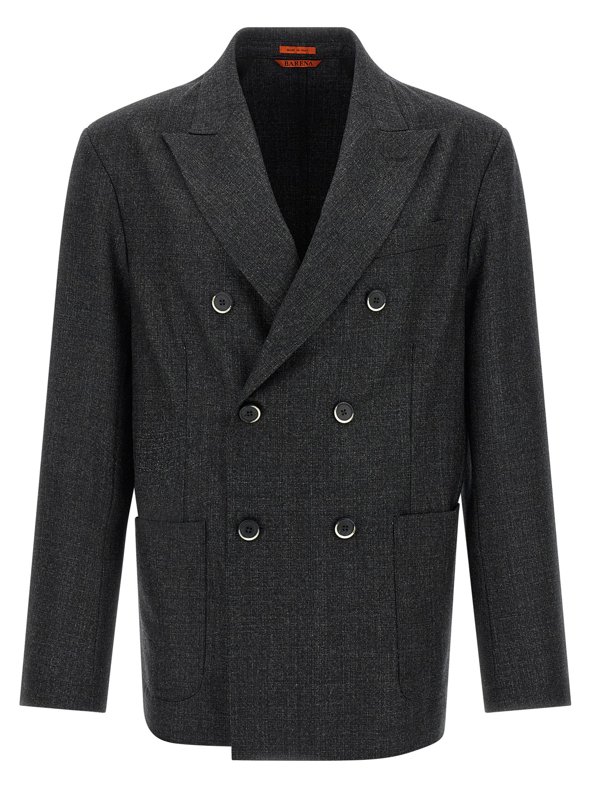BARENA Gray Virgin Wool Blazer