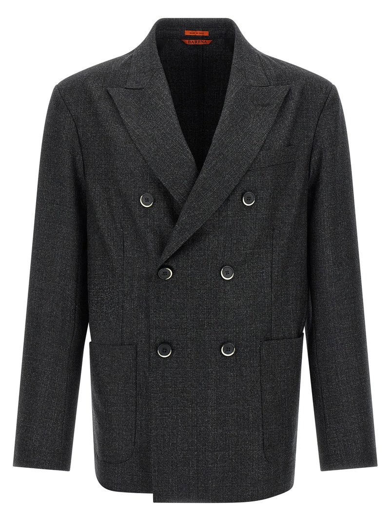 BARENA Gray Virgin Wool Blazer