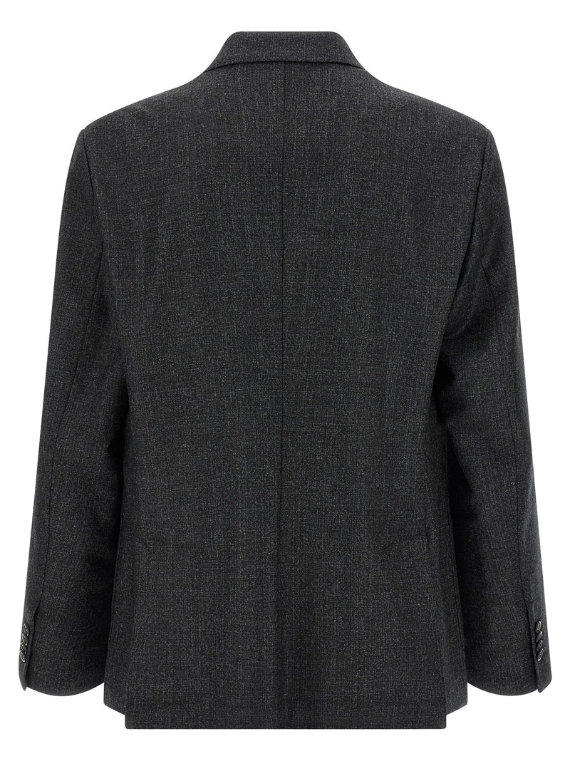 BARENA Gray Virgin Wool Blazer