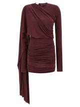 The Andamane Bordeaux Copper Short Dress