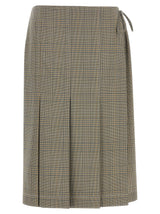 Marni Gray Polyester Midi Skirt