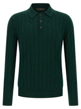 ZANONE Bicolor Virgin Wool Polo Shirt