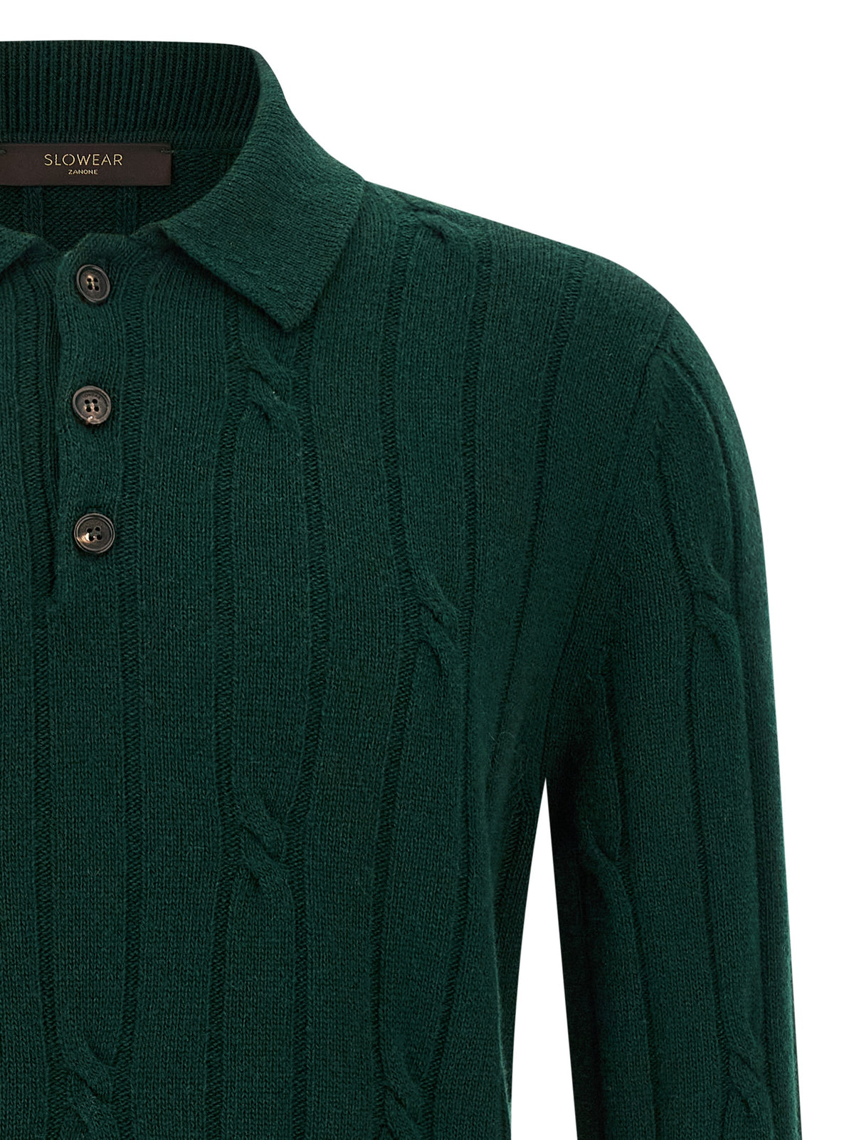ZANONE Bicolor Virgin Wool Polo Shirt