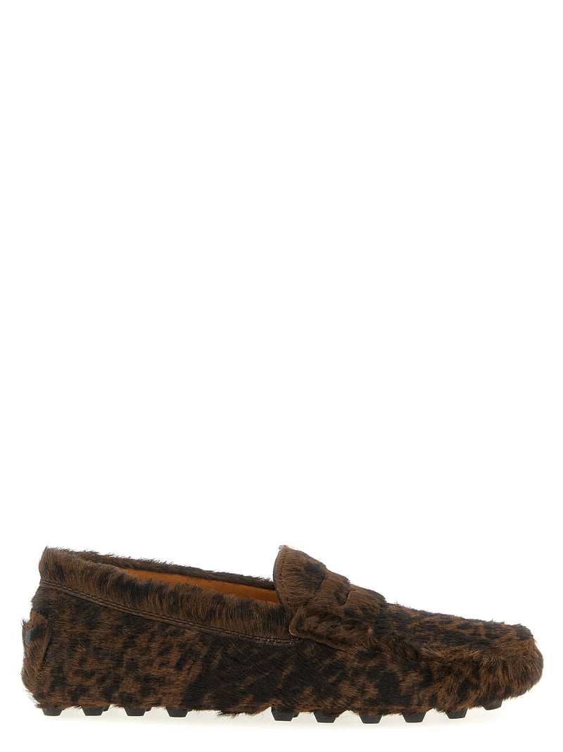 Tod's Brown Calfskin Slip-On Loafers - Gommino Macro