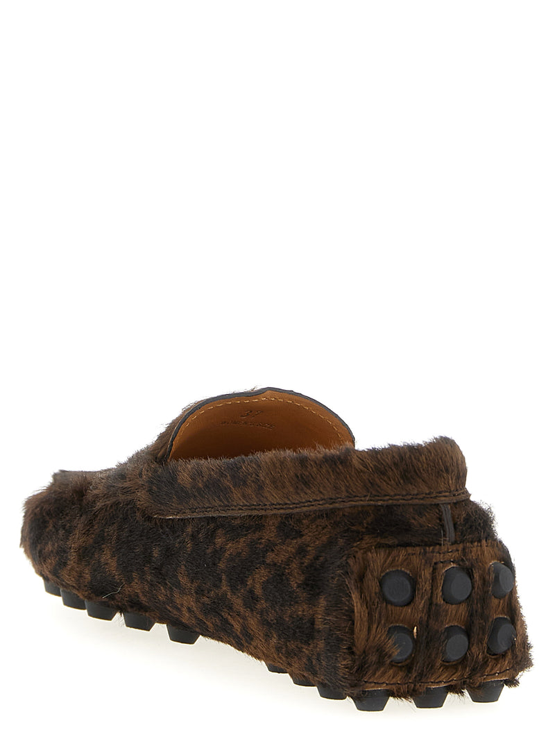 Tod's Brown Calfskin Slip-On Loafers - Gommino Macro