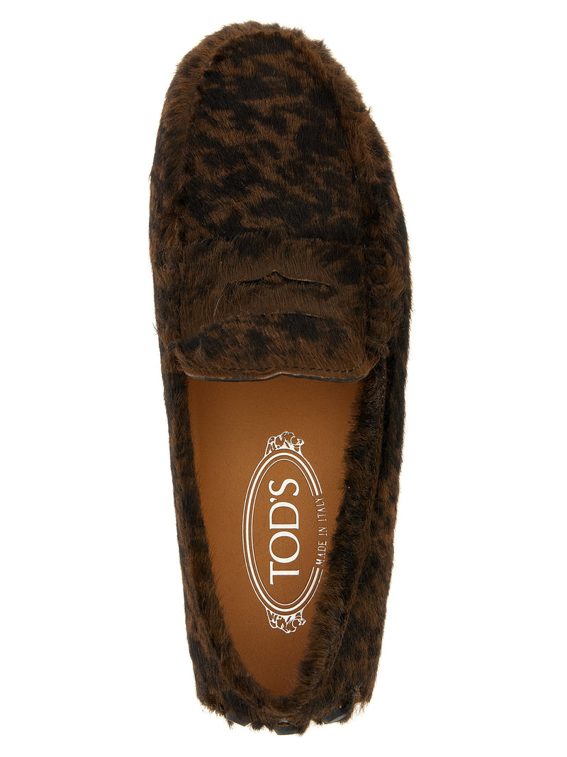Tod's Brown Calfskin Slip-On Loafers - Gommino Macro