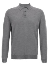 ZANONE Gray Cashmere Polo Shirt