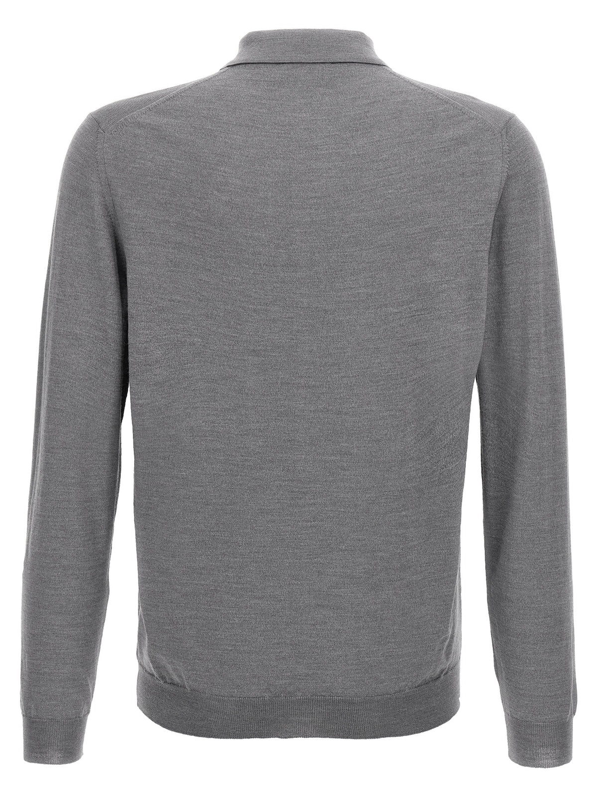 ZANONE Gray Cashmere Polo Shirt