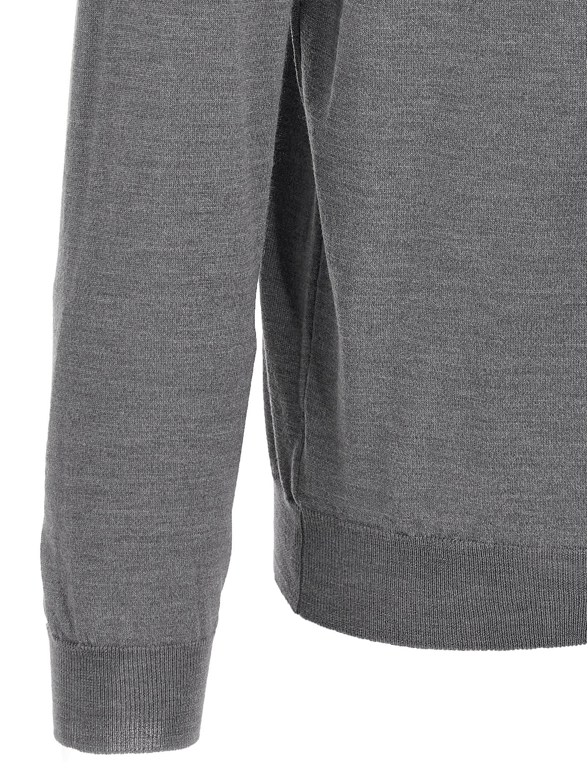 ZANONE Gray Cashmere Polo Shirt
