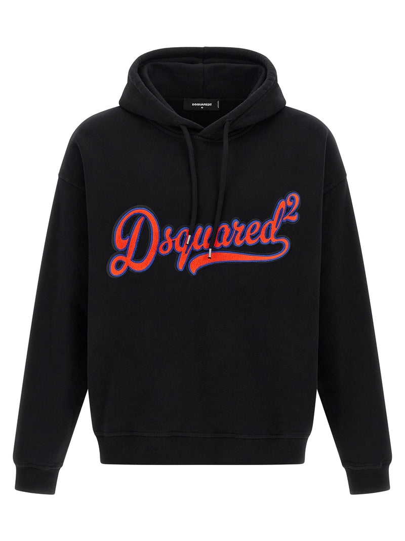 Dsquared² Black Cotton Sweatshirt - Bold Style & Comfort