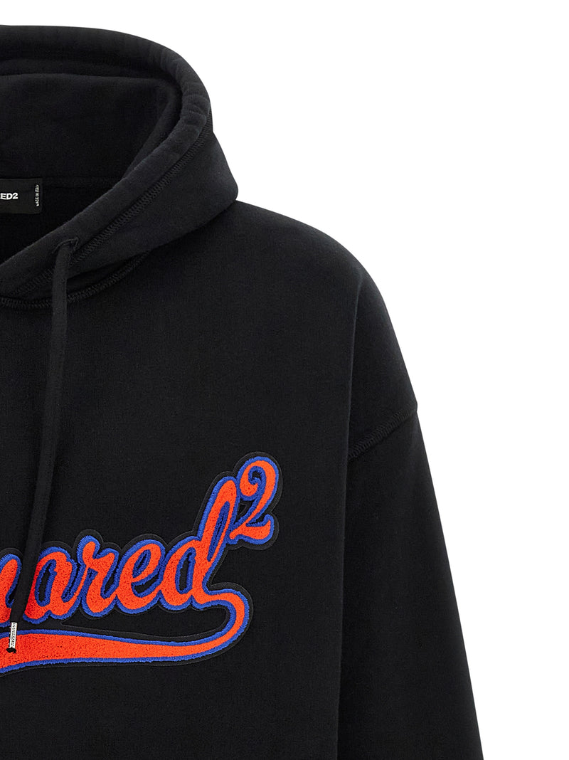 Dsquared² Black Cotton Sweatshirt - Bold Style & Comfort