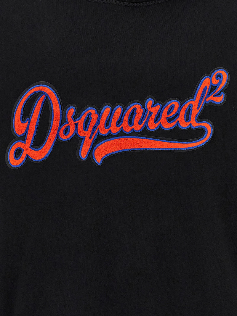 Dsquared² Black Cotton Sweatshirt - Bold Style & Comfort