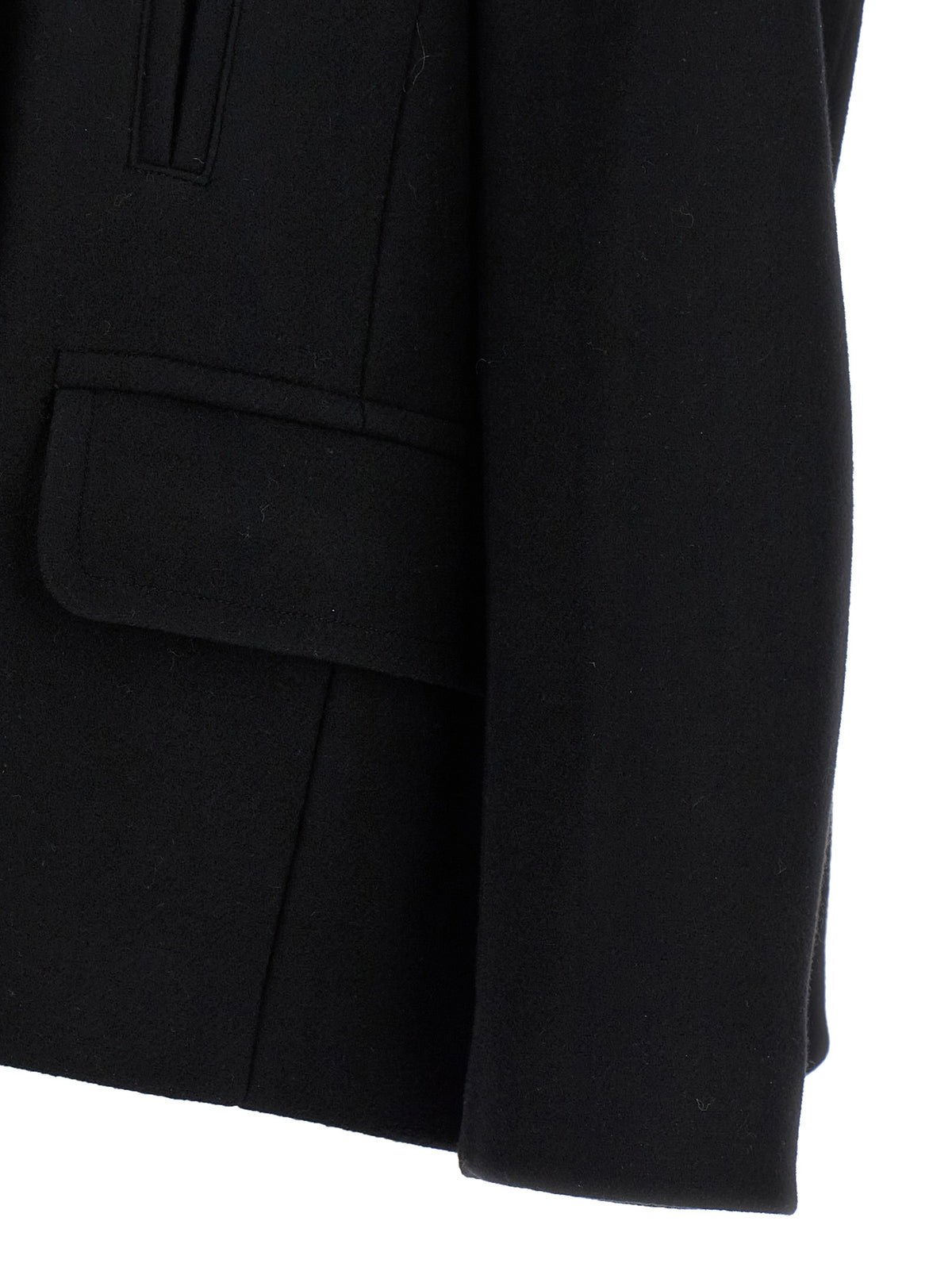Dries Van Noten Black Wool Coat
