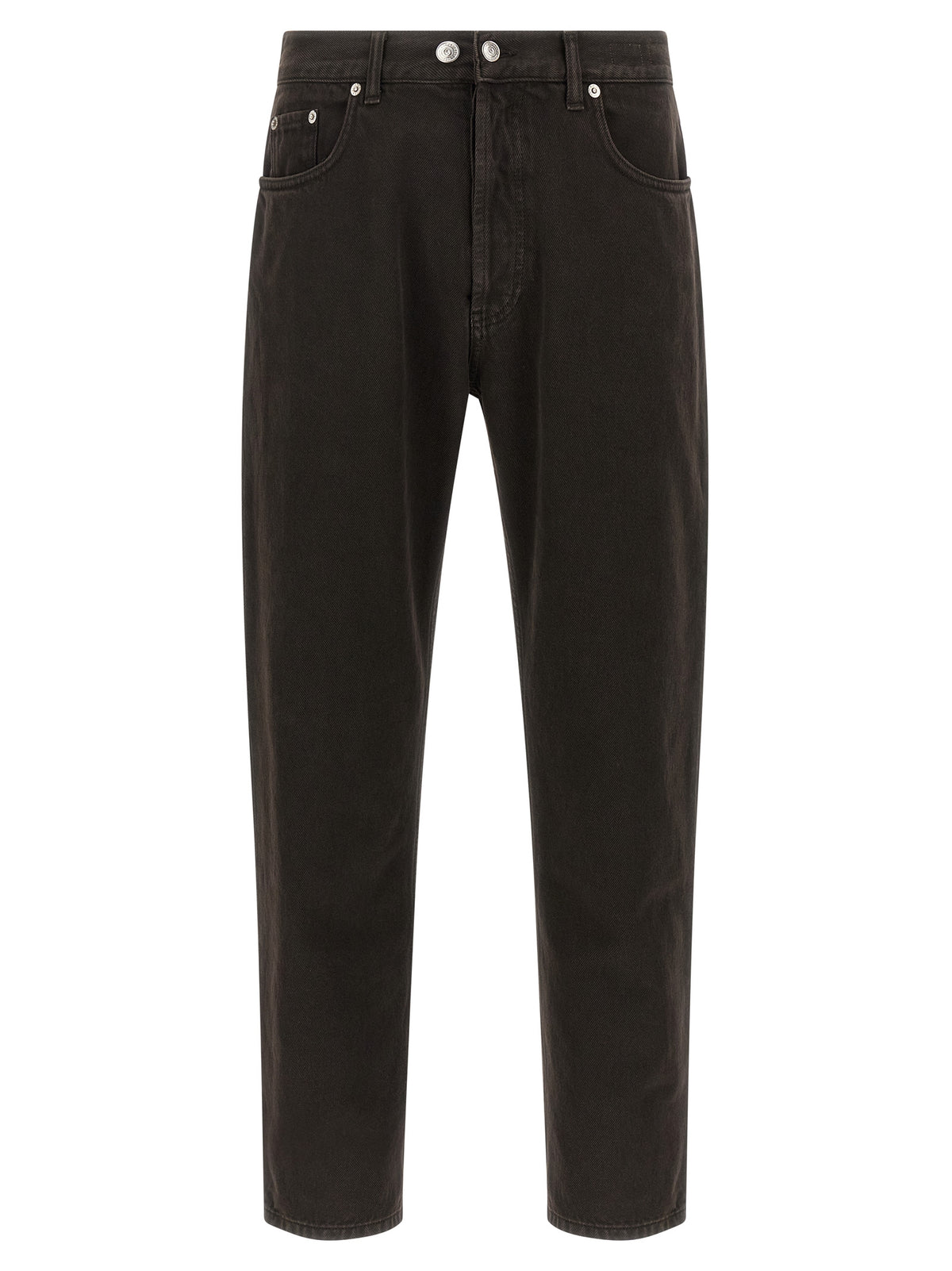 Department 5 Black Cotton Tapered Jeans