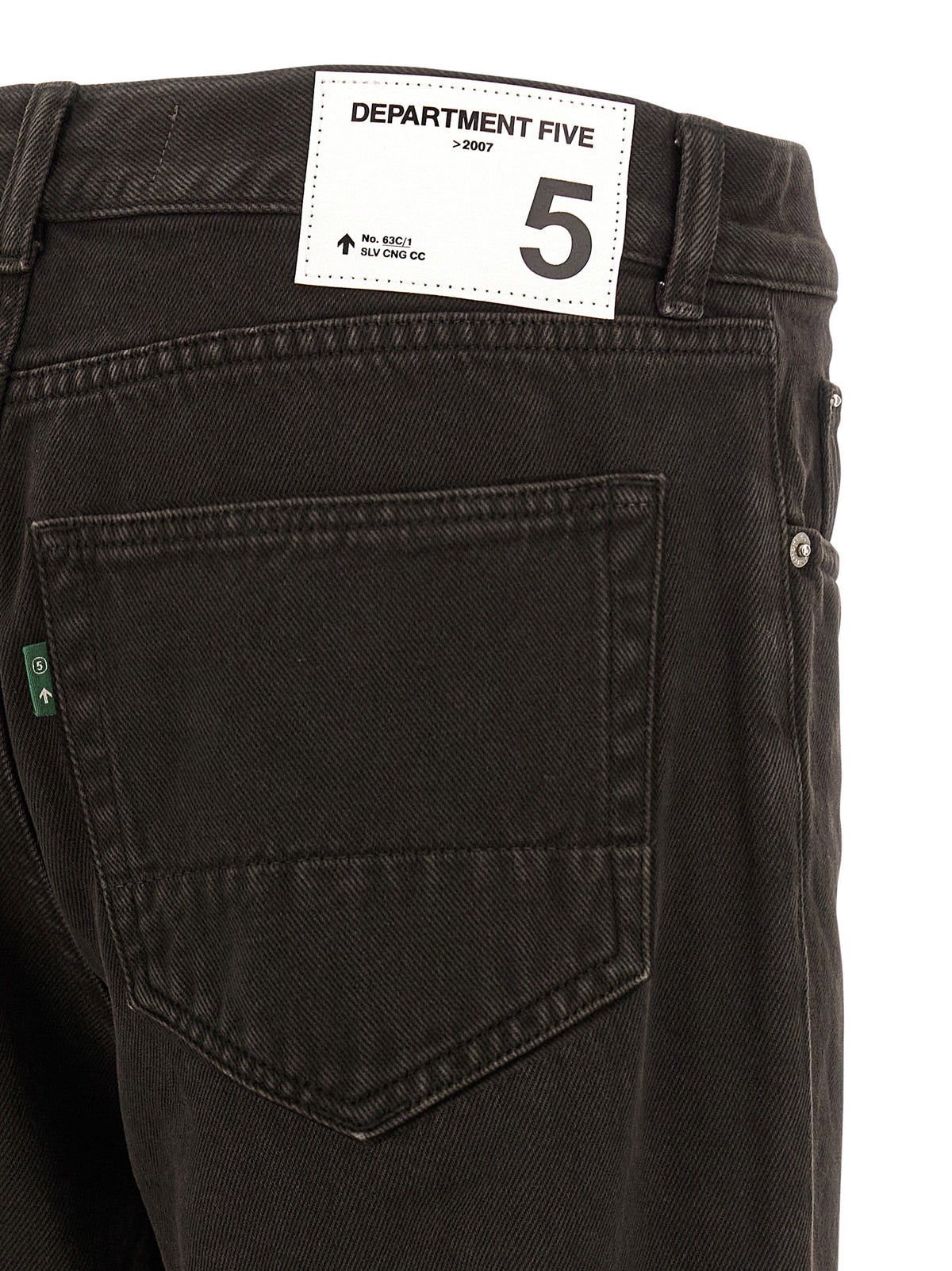 Department 5 Black Cotton Tapered Jeans