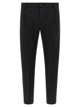 Department 5 Black Virgin Wool Cropped Pants