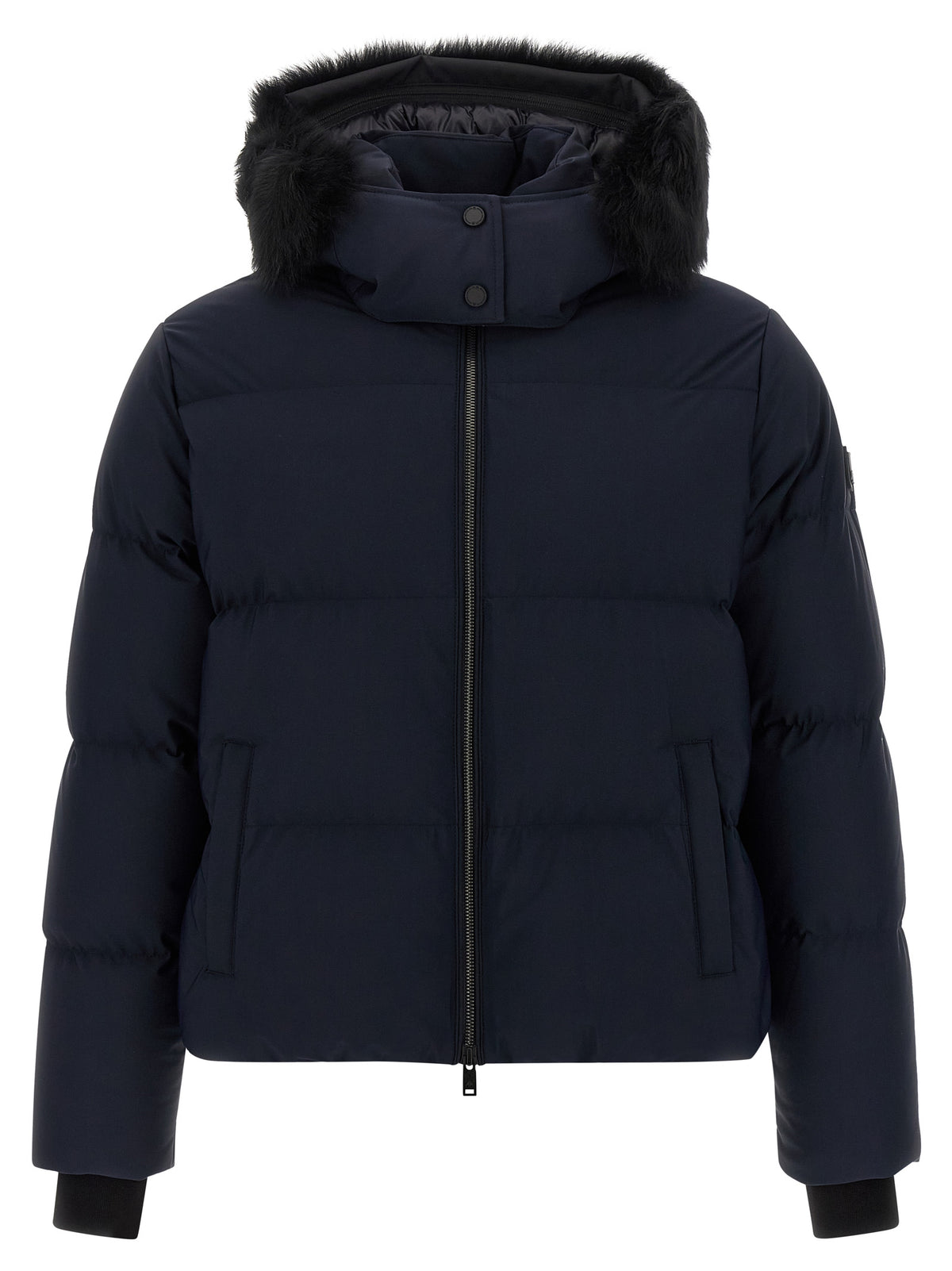 Moose Knuckles Blue Nylon Full-Length Jacket
